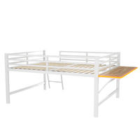 BETTGESTELL mit LED klappbar Weiß 140x200 cm Metall - Weiß, Metall (140/200cm) - SONNENH