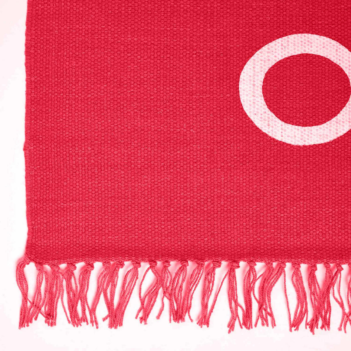 BAUMWOLLTEPPICH Keep Calm and Carry On 60/100 cm - Rot, Textil (60/100cm) - Homescapes