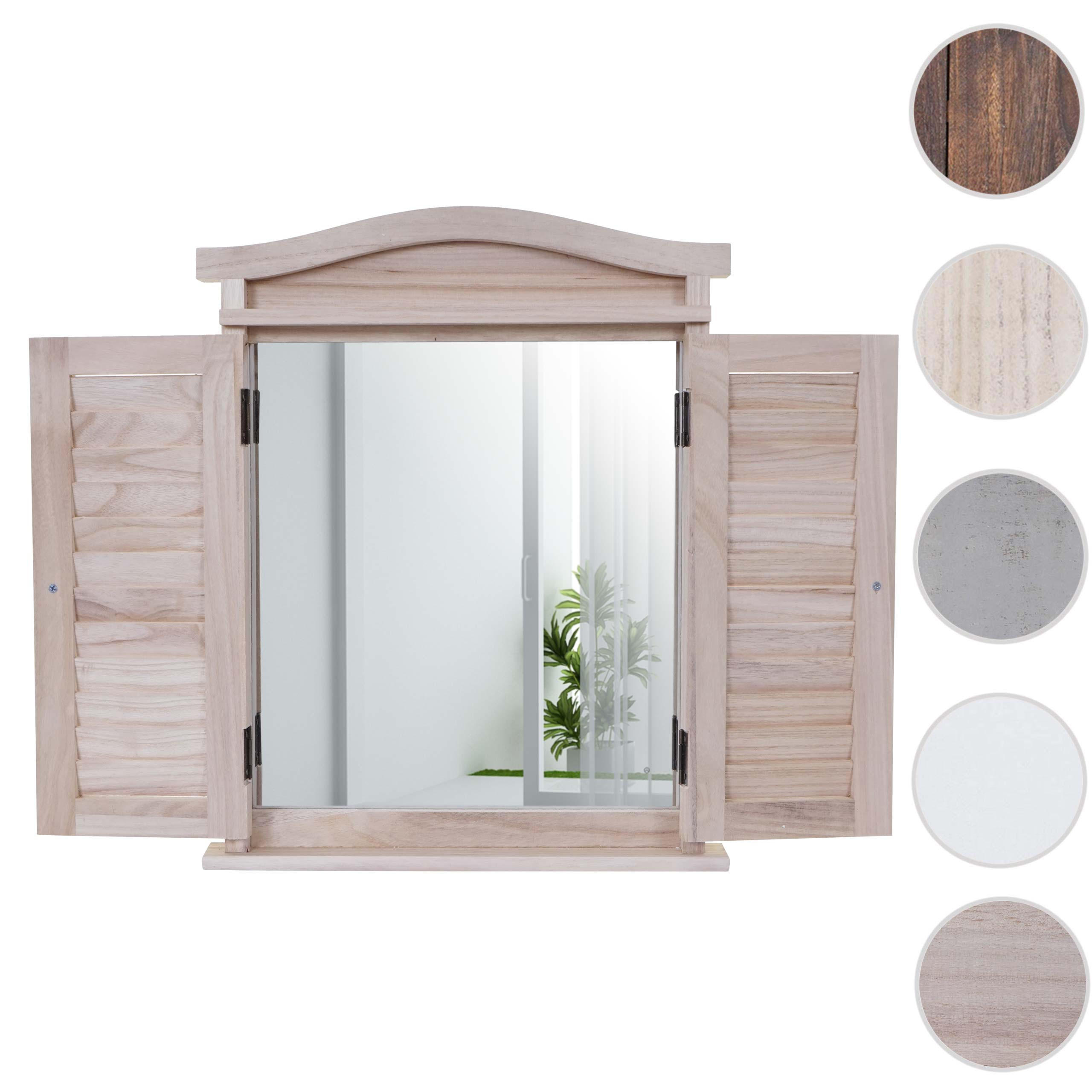 WANDSPIEGEL MIT FENSTERLÄDEN Braun - Braun, Holz (42/53/5cm) - MCW