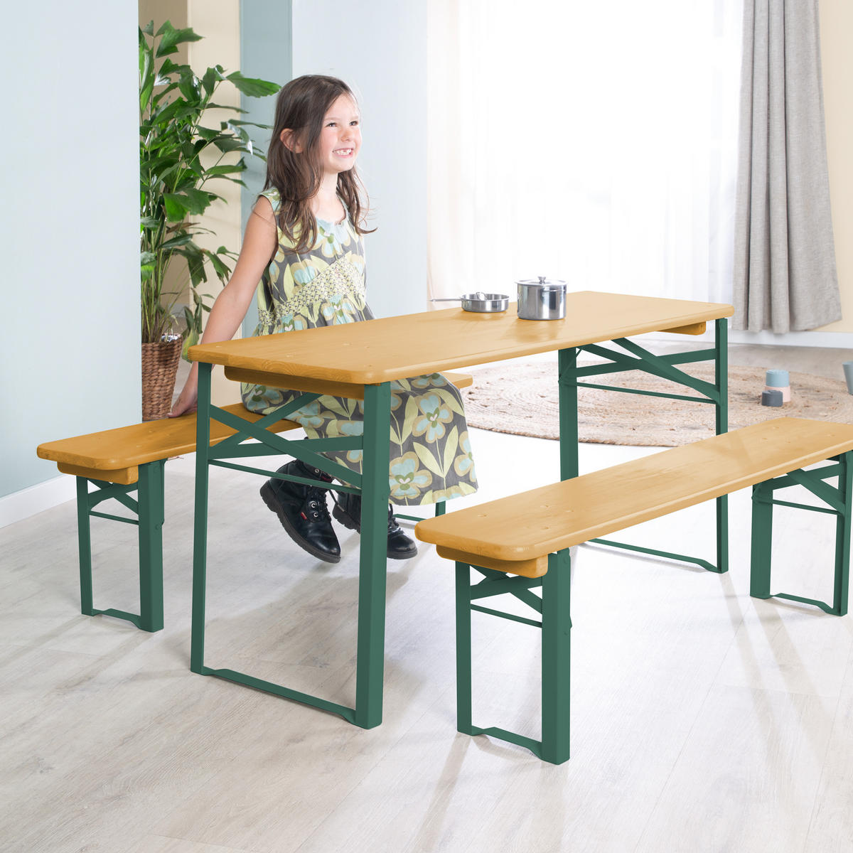 KINDERPARTY-GARNITUR natur - Naturfarben, Holz - Roba