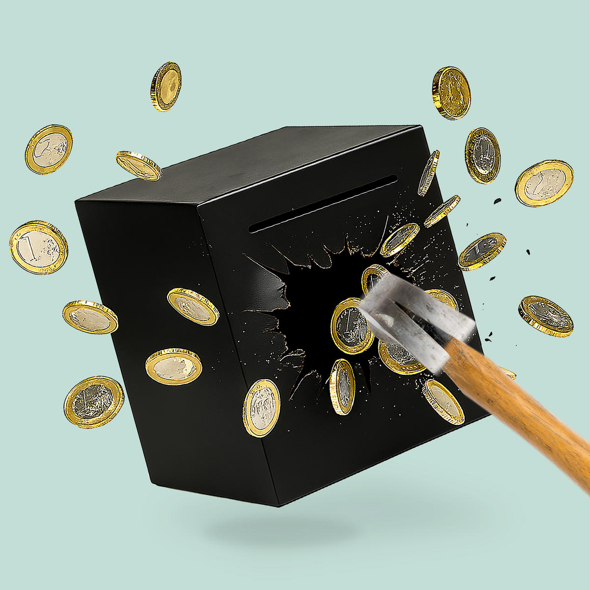 KASIČKA - čierna, kov (15/15/15cm) - Relaxdays