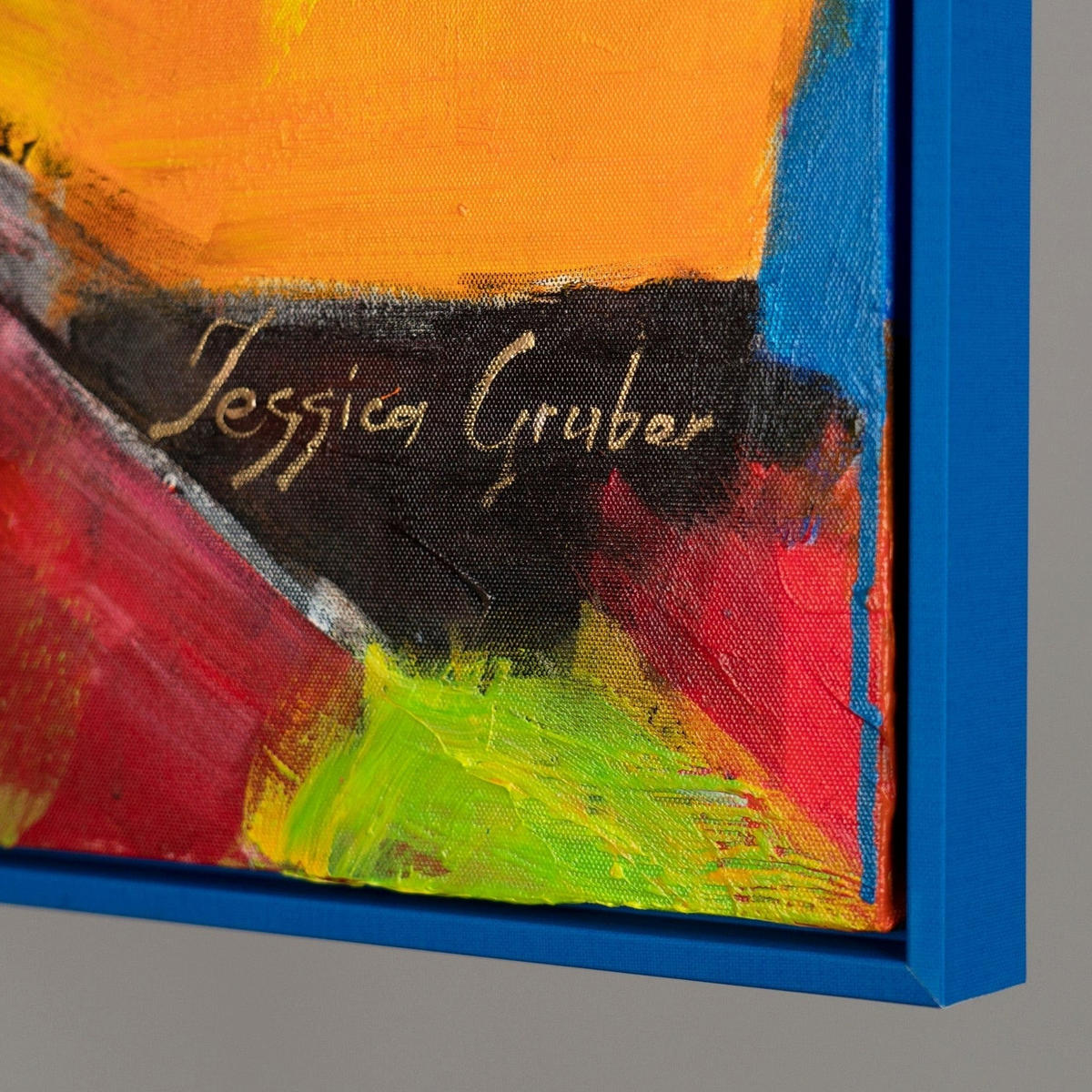GEMÄLDE Lebhaftes Outfit Schattenfugenrahmen Blau 140x100 cm - Blau, Holz (140/100cm) - YS-art gallery