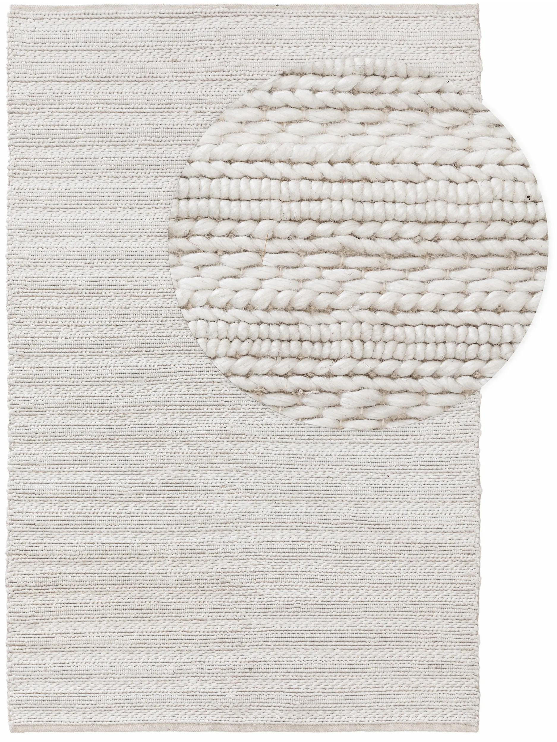 benuta Wollteppich Creme 120x170 cm