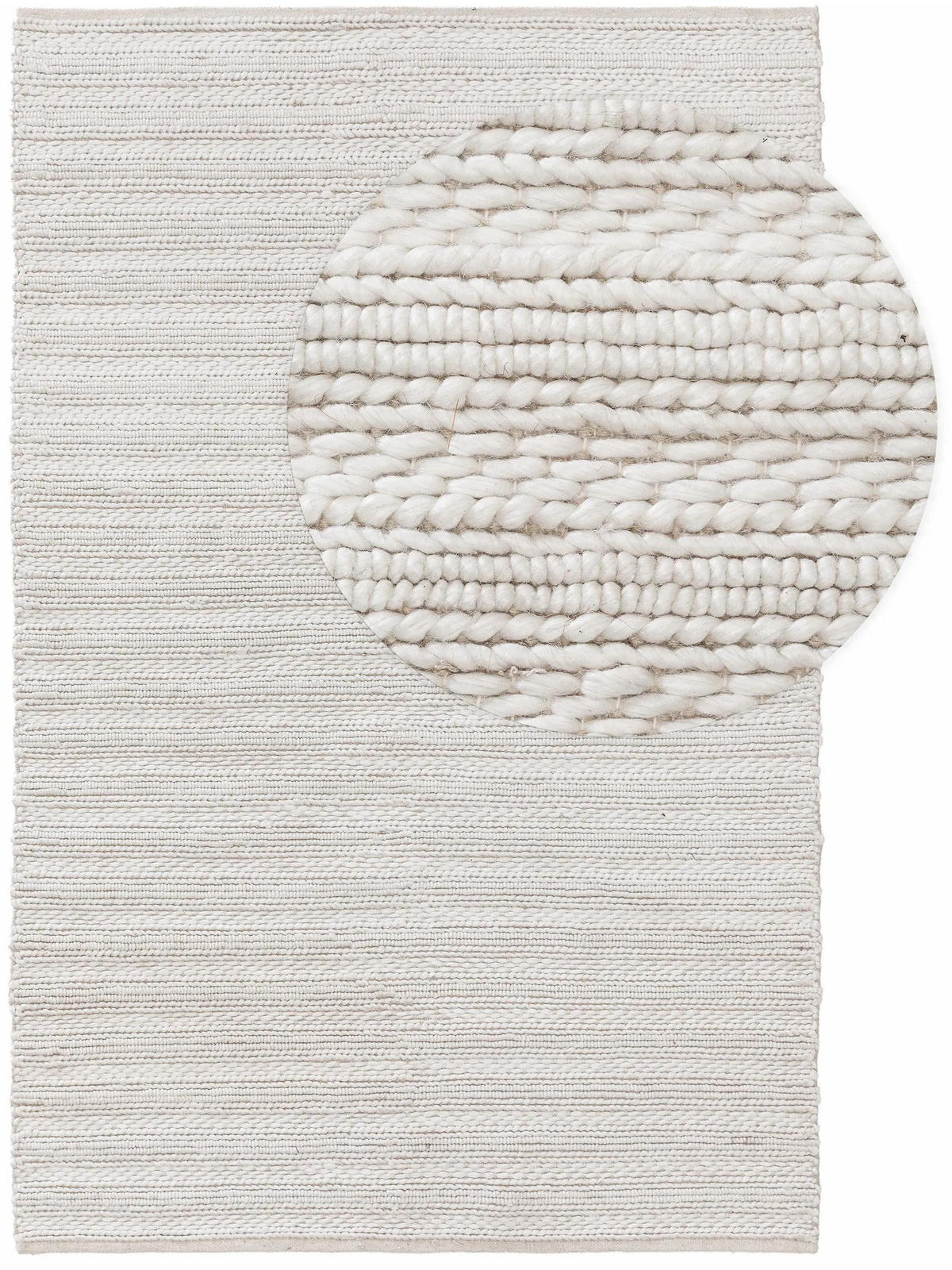 WOLLTEPPICH Dina Cream 160x230 cm - Creme, Textil (160/230cm) - benuta Pure