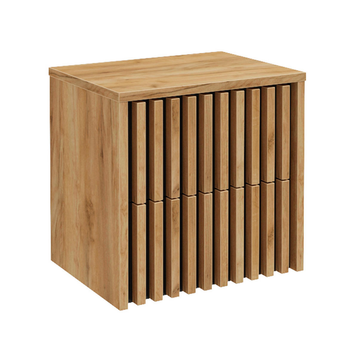 WASCHBECKENSCHRANK Lucca-107 - Braun, Holzwerkstoff (60/63/46cm) - Lomado