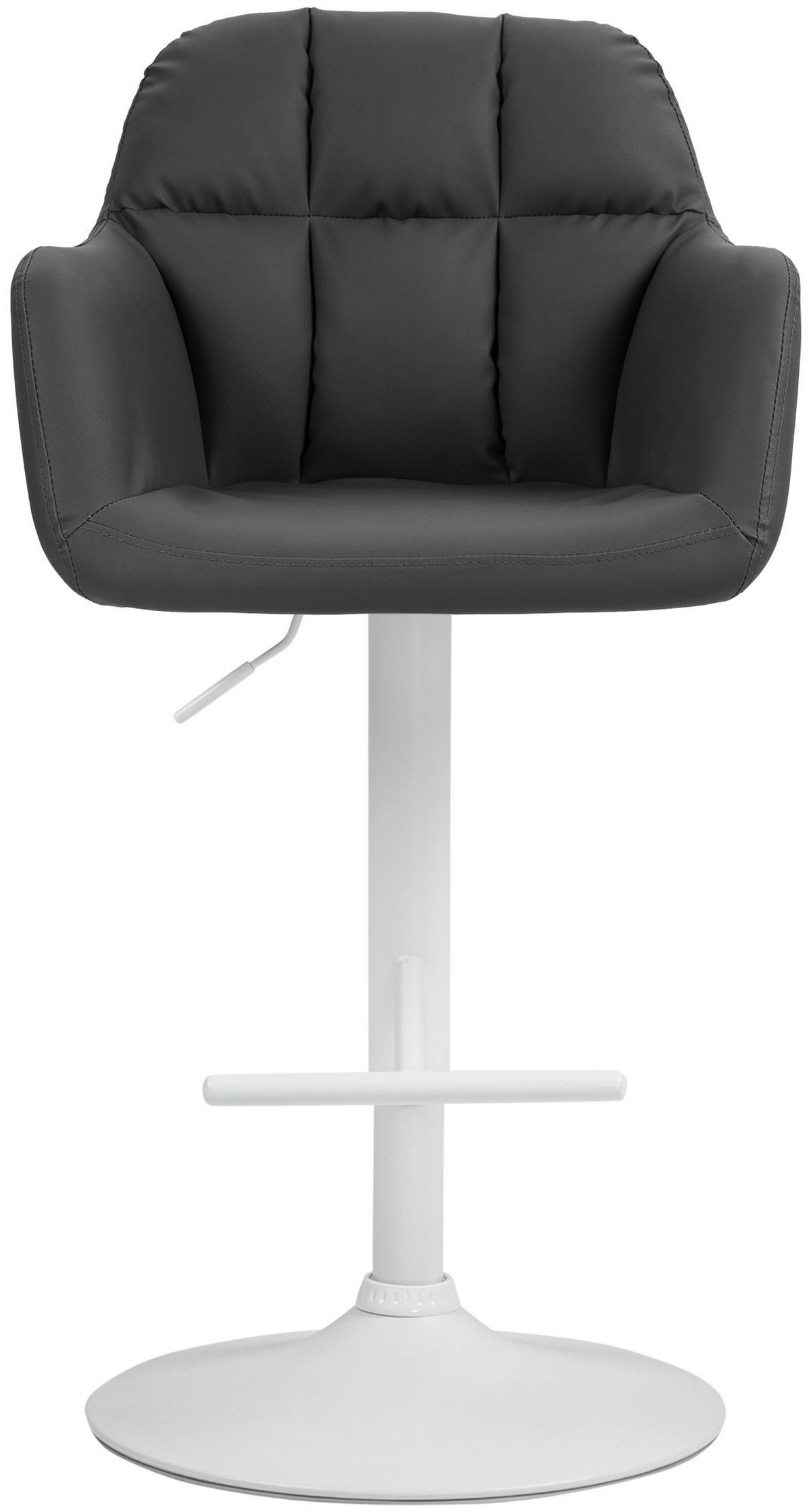 BARHOCKER Natoma Kunstleder 97-118x57x59 cm schwarz - Schwarz, Leder (57/97/59cm) - furnicato