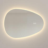 BADSPIEGEL mit Touch-Schalter, Dimmbar 80/60/3 cm - Weiß, Glas (60/3/80cm) - EMKE