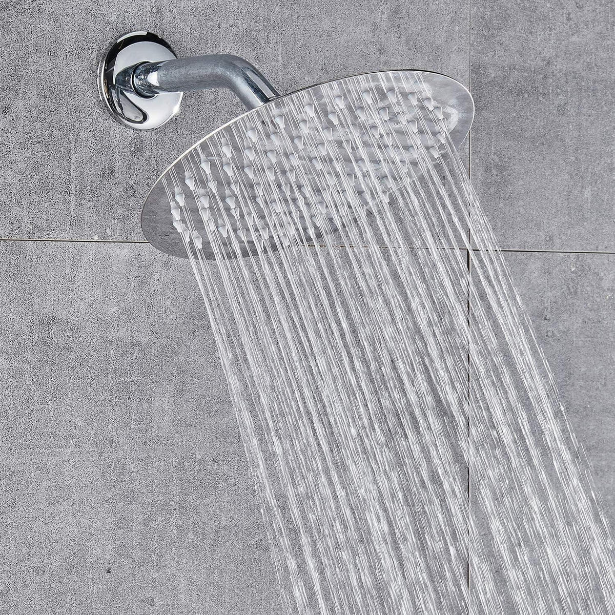 REGENBRAUSE 20 cm Rund Chrom - Silberfarben, Metall (20.3/12.7/0.2cm)