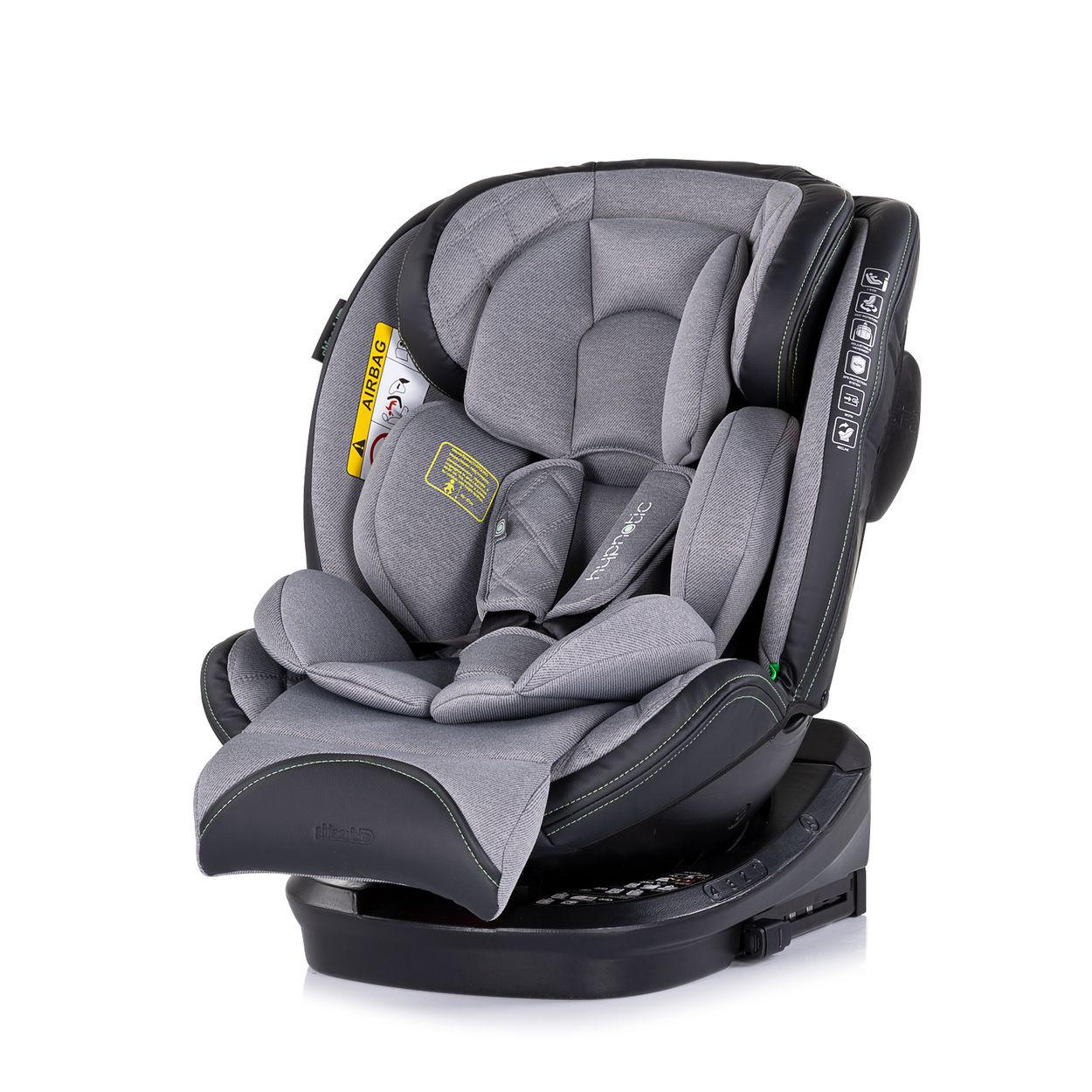 KINDERSITZ Hypnotic i-Size grau (40-150cm) Isofix, Top Tether, Kopfstütze - Grau, Kunststoff (36/75/45cm) - Chipolino