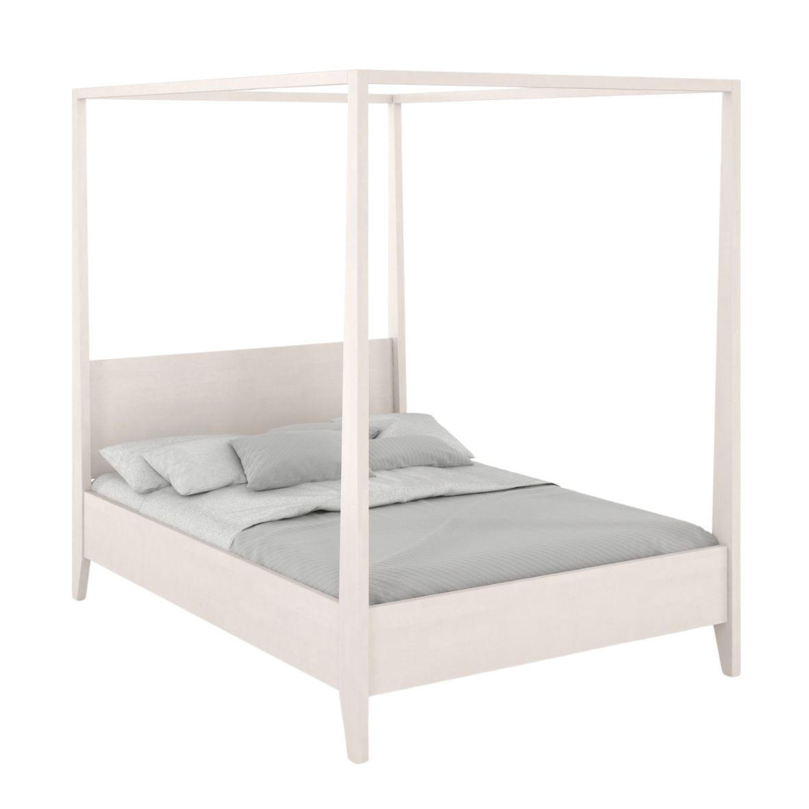 HIMMELBETT Canopy 160/200 in Weiß - Weiß, Holz/Buchenholz (160/200cm) - Visby