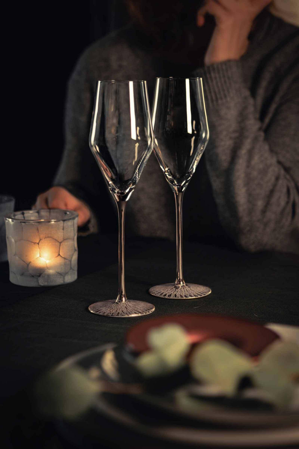 CHAMPAGNERGLÄSER Ravi Platin transparent 260 ml 2er Set - Transparent, Glas (0.26L) - Eisch