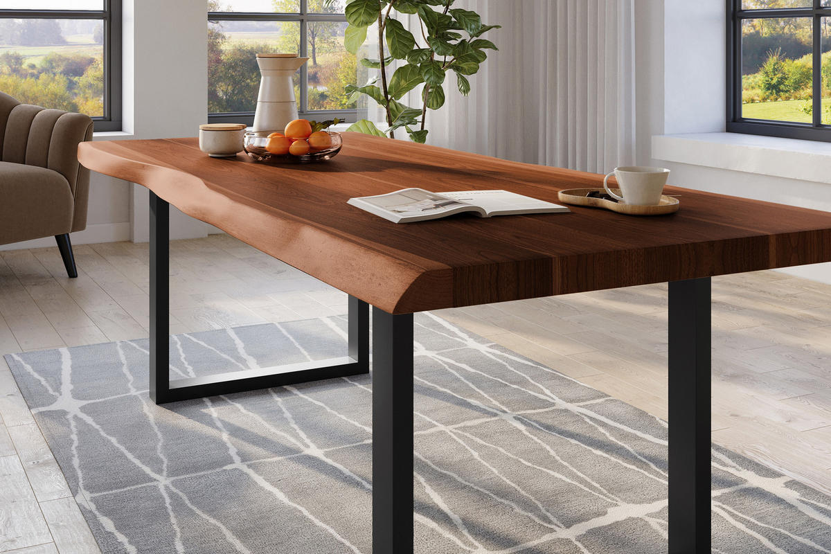 ESSTISCH TITAN - Schwarz/Braun, Holz (110/240/79cm) - SAM