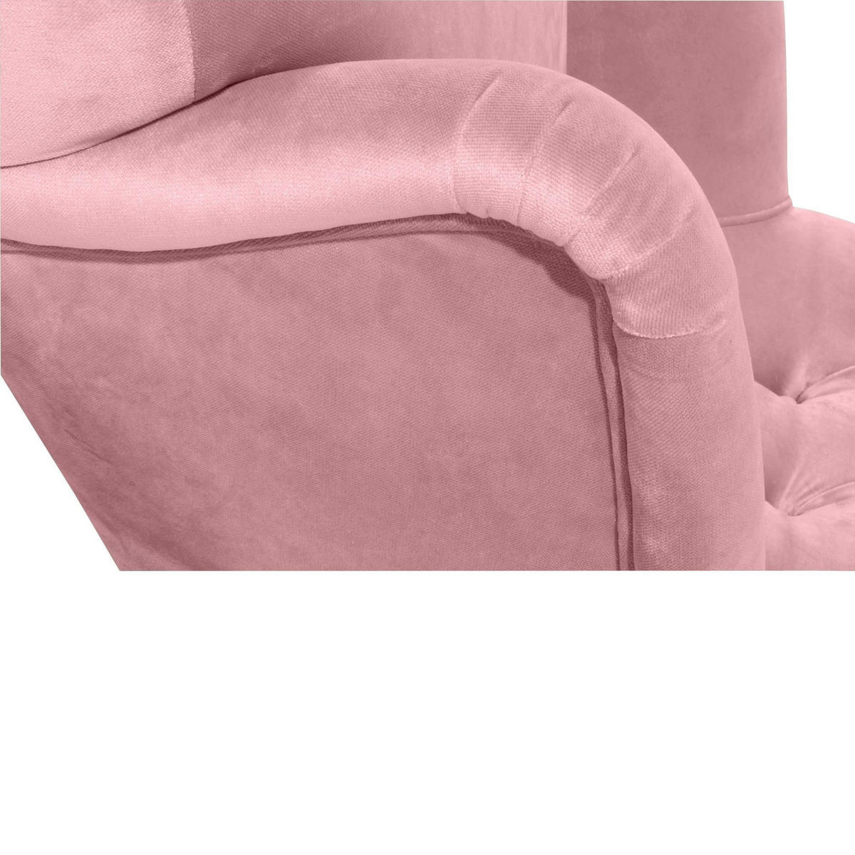SESSEL Kaiya Bezug Samtvelours Buche natur / rosé - Rosa, Kunststoff (82/97/71cm) - 58aufmkessel