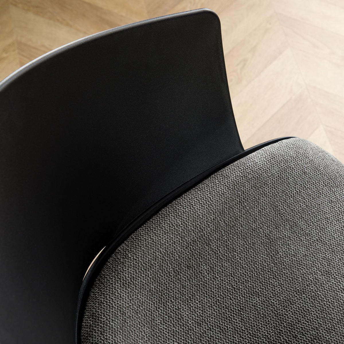 DREHSTUHL DAGMA schwarz/grau - Schwarz/Grau, Textil/Metall (59/82/57cm) - IDIMEX