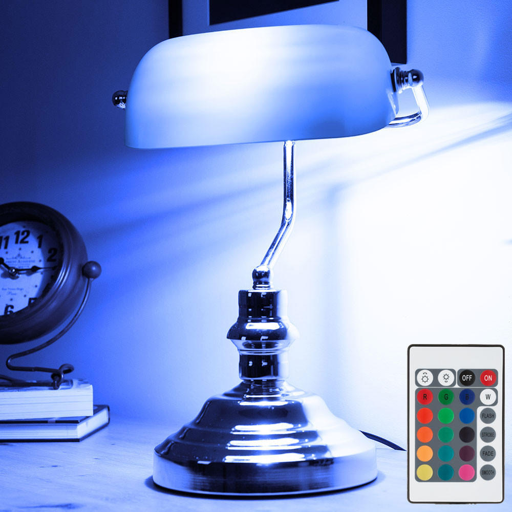 LED SCHREIBTISCHLEUCHTE Metall messing Grün - Grün, Glas (25/19/36cm) - Globo Lighting