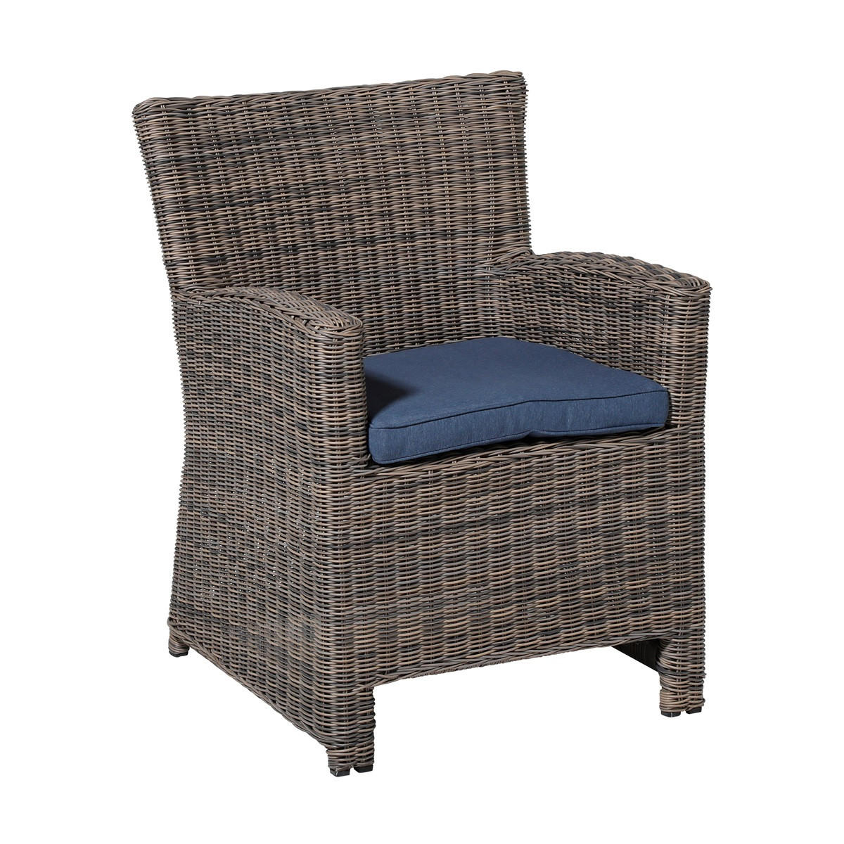 SITZKISSEN Panama 48/48 cm 4er-Set - Dunkelblau, Textil (48/5/48cm) - Madison