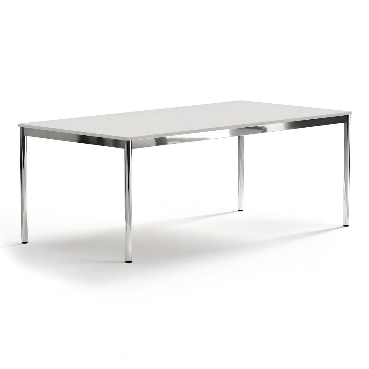 SCHREIBTISCH VST1 180 x 100 cm Lichtgrau – höhenverstellbar - Chromfarben/Grau, Holzwerkstoff (180/100/75.5cm) - Versee