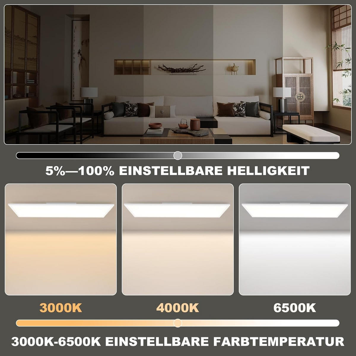 LED-DECKENLEUCHTE Zavren 100/25/5 cm - Weiß, Metall (25/100/5cm) - ZMH