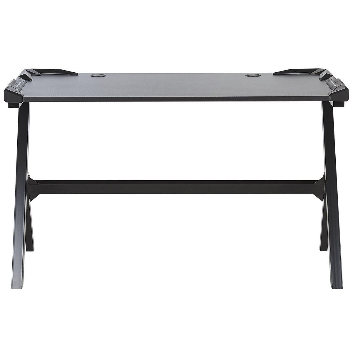 SPIELTISCH schwarz 120/60/71 cm Danvers - Schwarz, Holzwerkstoff (60/120/71cm) - Beliani