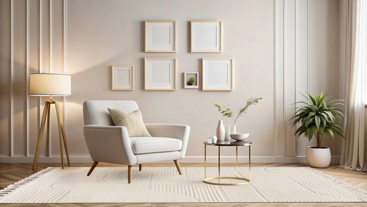 TEPPICH Beige Geometrisch, Moderne 160 x 230 cm - Creme, Textil (160/230cm) - Mazovia