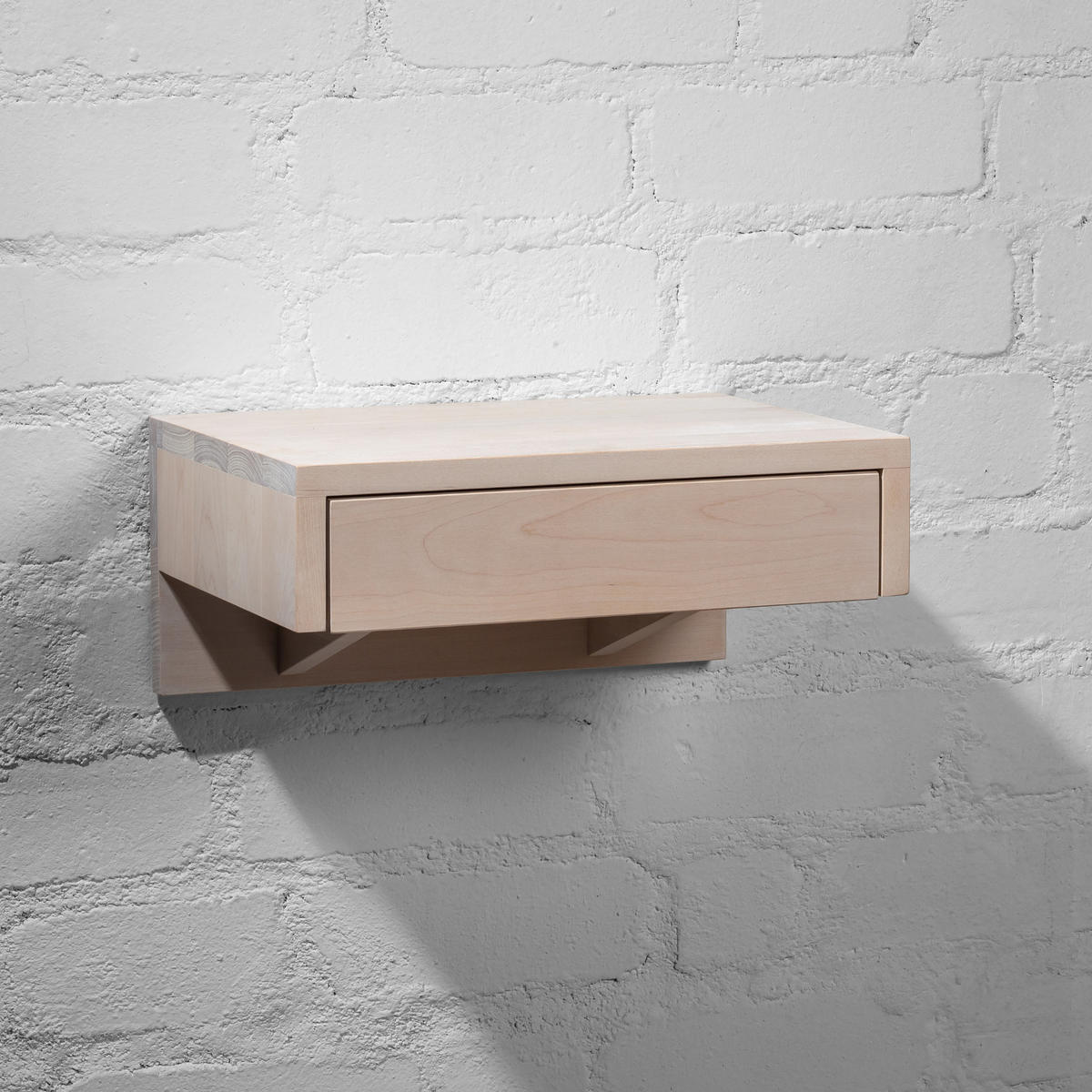NACHTTISCH Bo 2er Set, weiße Birke, 30/40/18 cm - Weiß, Holz (40/18/30cm) - WOODEK