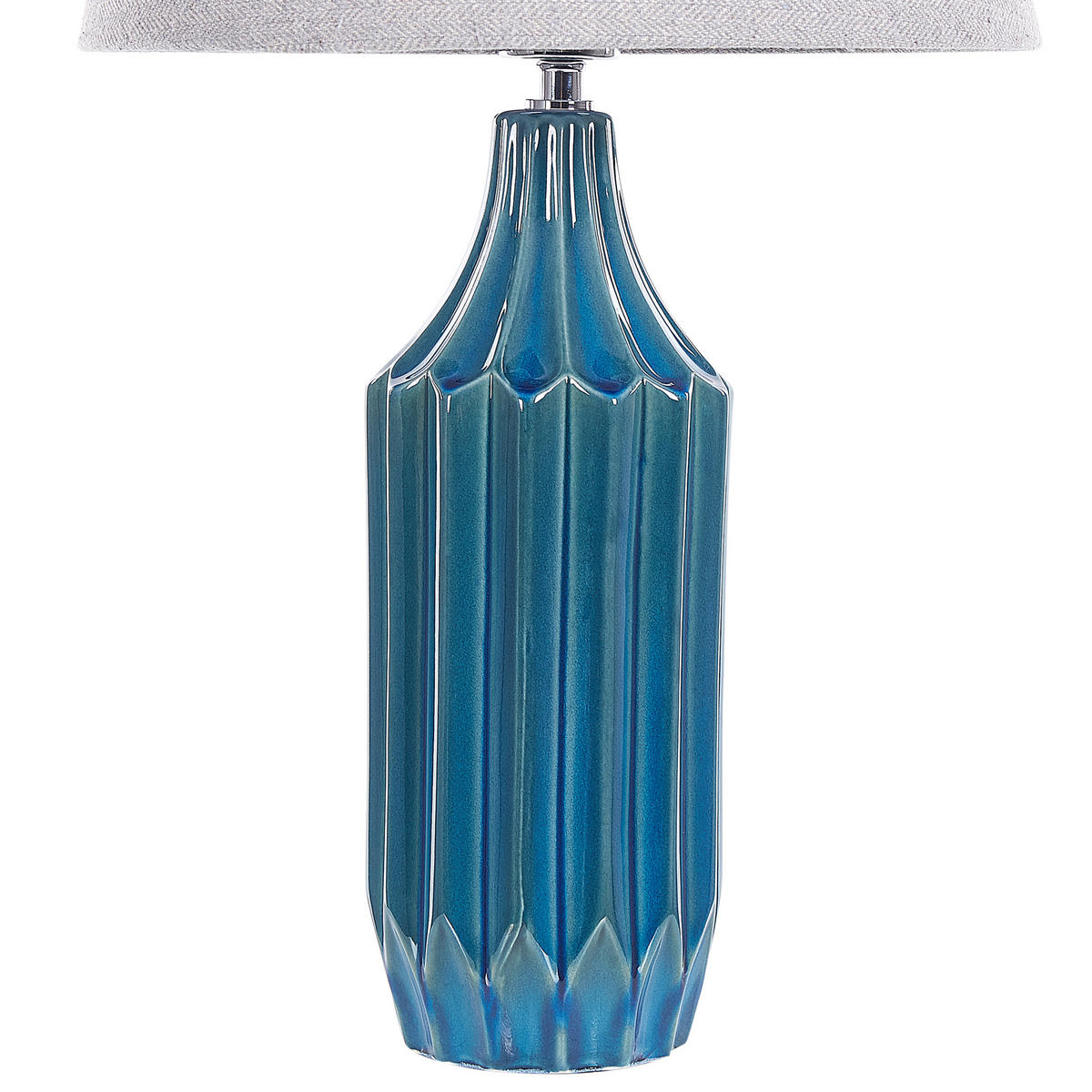 TISCHLAMPE Abava 35/35/56 cm - Blau, Keramik (35/35/56cm) - Beliani