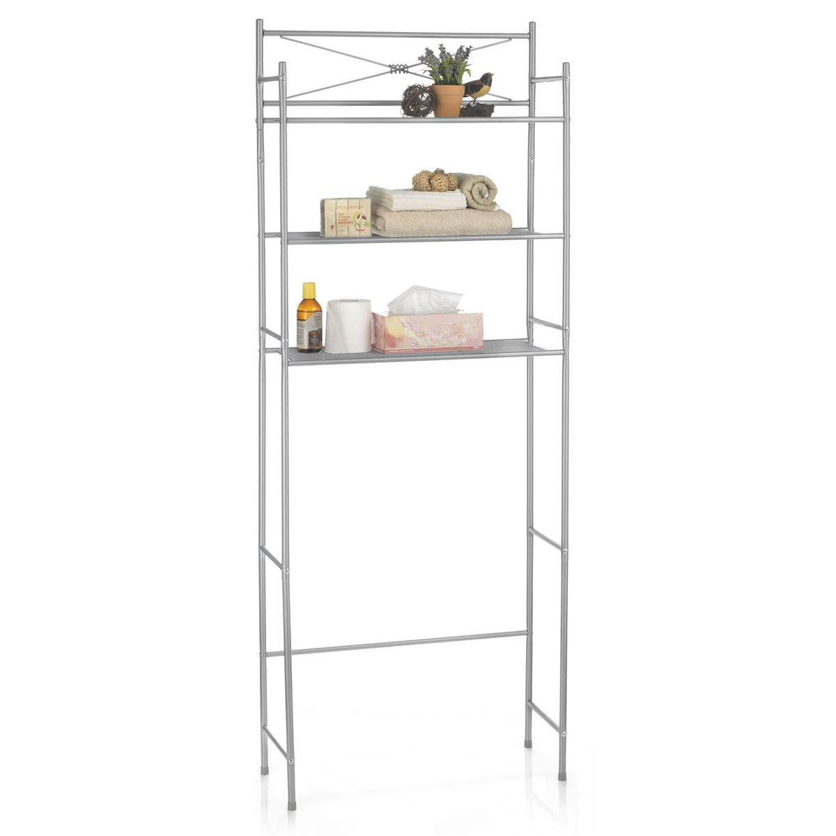 WASCHMASCHINENREGAL MARSA - Grau, Metall (65/164/22cm) - CARO-Möbel