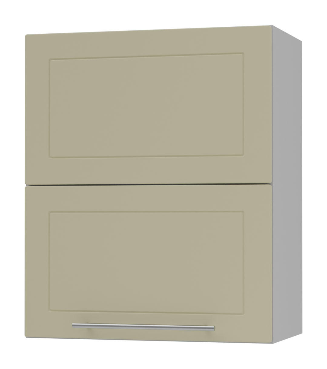 KÜCHENHÄNGESCHRANK Kvantum W8B/60 Vanille Matt / Grau Matt 60 / 32,5 / 72cm - Creme/Grau, Holz/Holzwerkstoff (60/72/32.5cm) - Feldmann-Wohnen