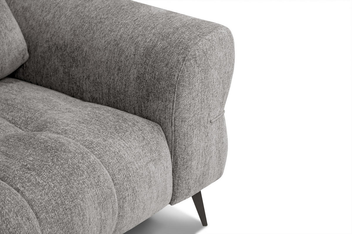 SOFA SALVINI 3-Sitzer, platingrau - Grau, Holz/Textil (237/88/99cm) - Courtois Laville