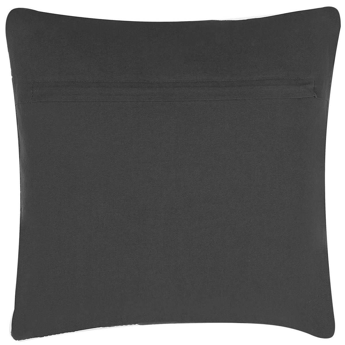 DEKOKISSEN Dunkelgrau 45/45 cm Lalam - Dunkelgrau, Naturmaterialien/Textil (45/45cm) - Beliani