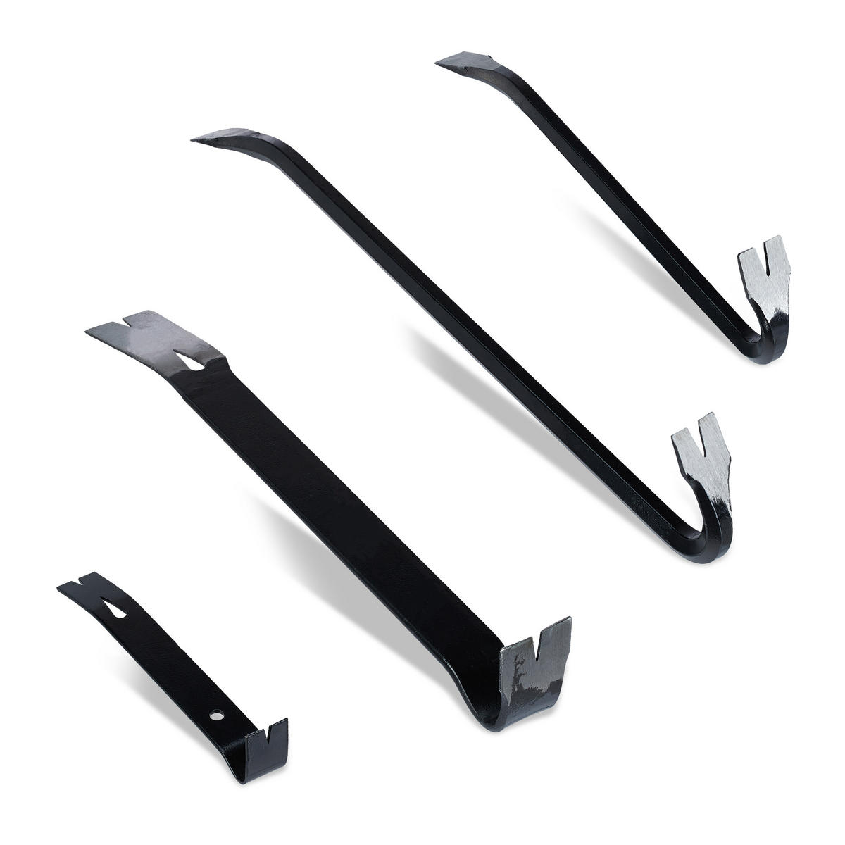 4-TLG.BRECHEISEN-SET - Schwarz, Metall (2.5/2/45cm) - Relaxdays