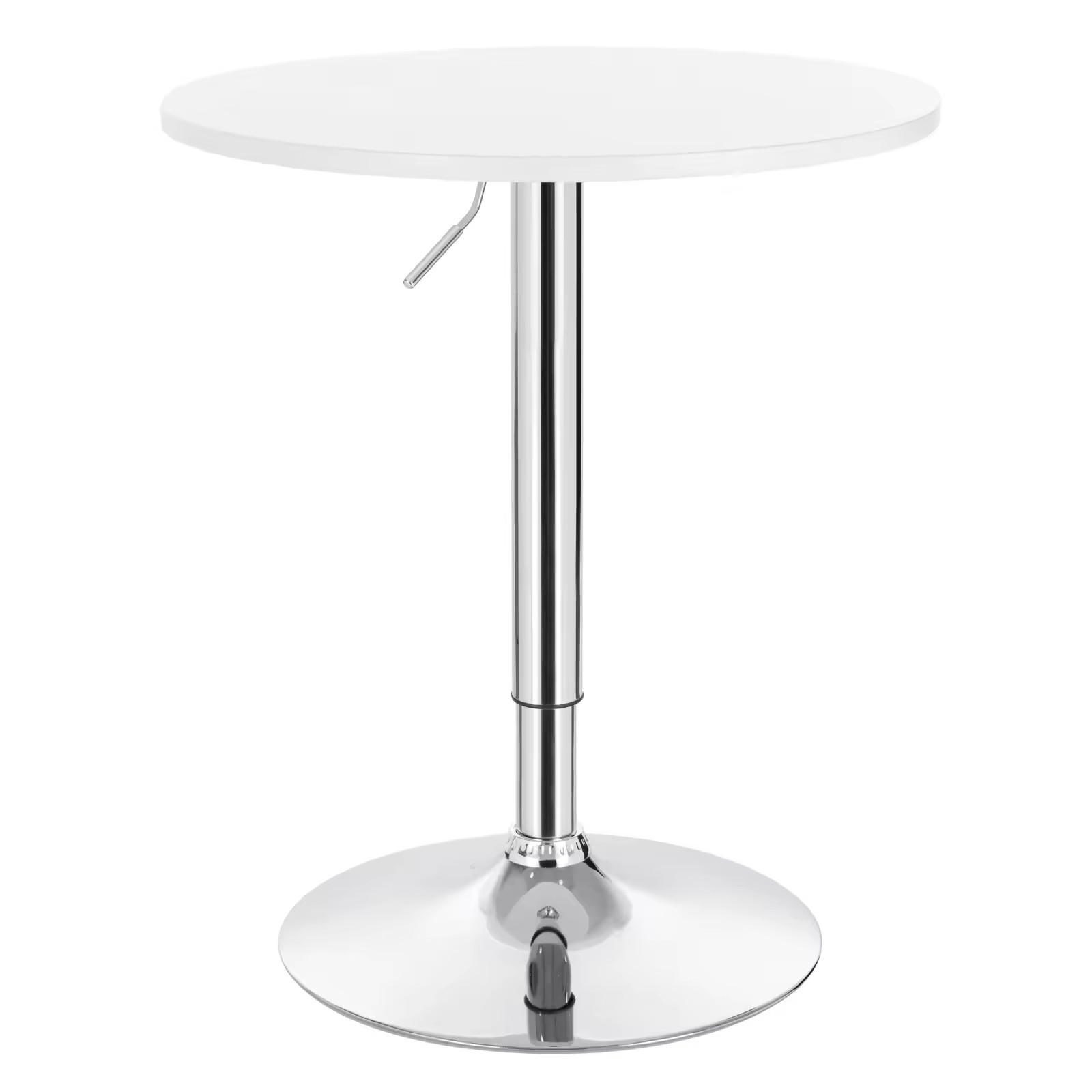 BARTISCH DE-37252 rund höhenverstellbar mit Chromgestell Weiß - Weiß, Holzwerkstoff (60/60/88cm) - ComfortXL