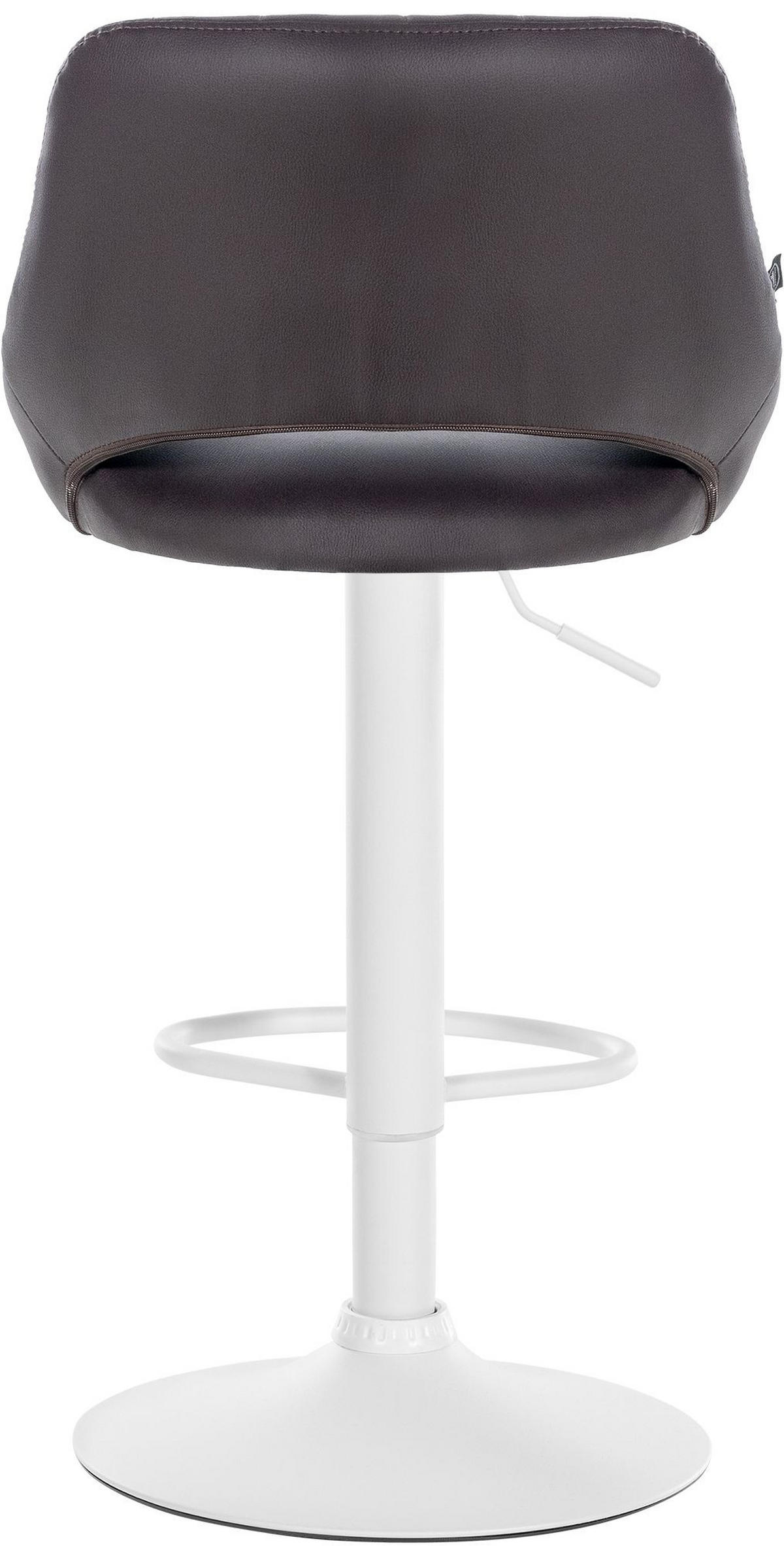 BARHOCKER Lederlook Braun - Weiß/Braun, Textil/Metall (47/85/48cm) - CLP