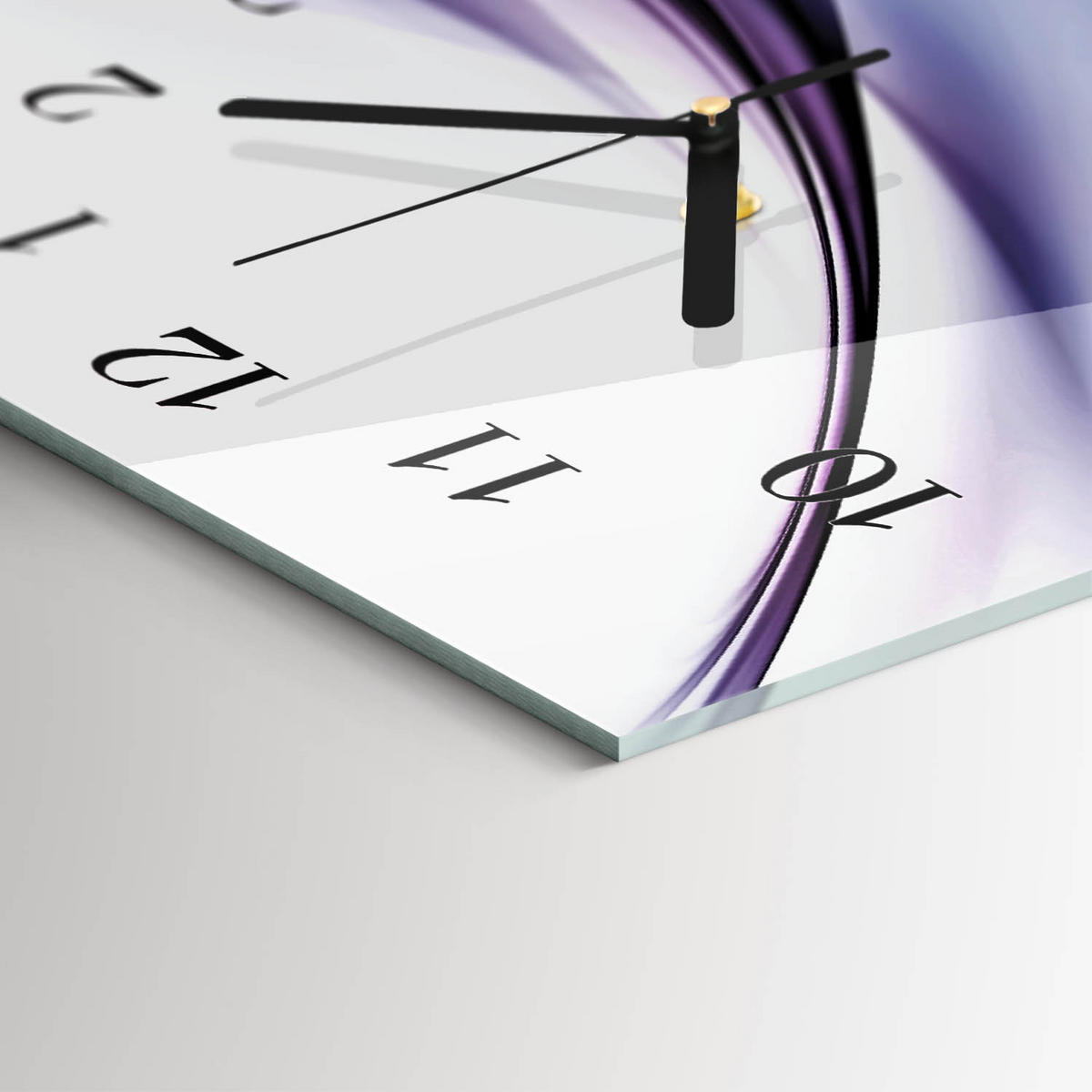 WANDUHR 60x30 cm - Zen-Steine - Lila, Glas (60/30/0.4cm) - TULUP