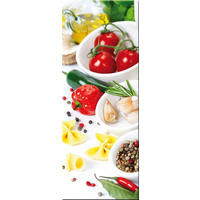 GLASBILD 30x80 cm Küche Gemüse rot - Gelb, Glas (30/80cm) - artissimo