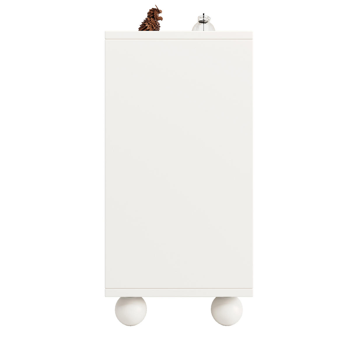 PŘÍBORNÍK z MDF 120x35x71 cm bílý s krémovými dvířky, nastavitelnou policí a ochranou proti převrácení - bílá, kompozitní dřevo (120/71/35cm) - Modfu