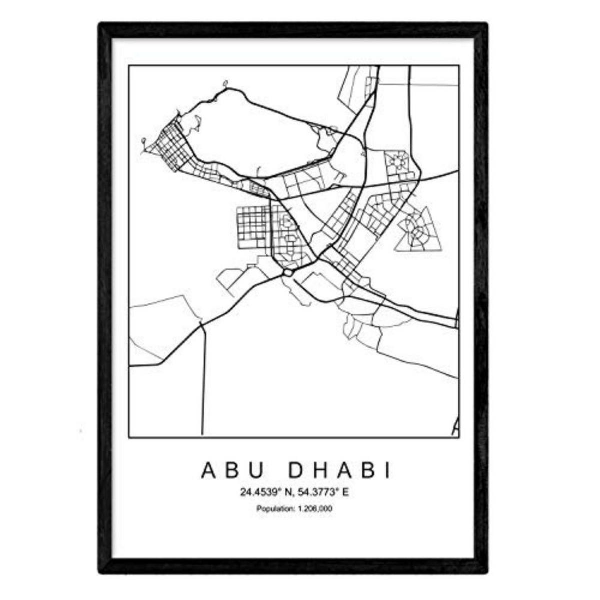 POSTER Adelaide Stadtkarte – Nordisch A3 Rahmenlos - Klar, Papier (29.7/5/42cm) - Nacnic