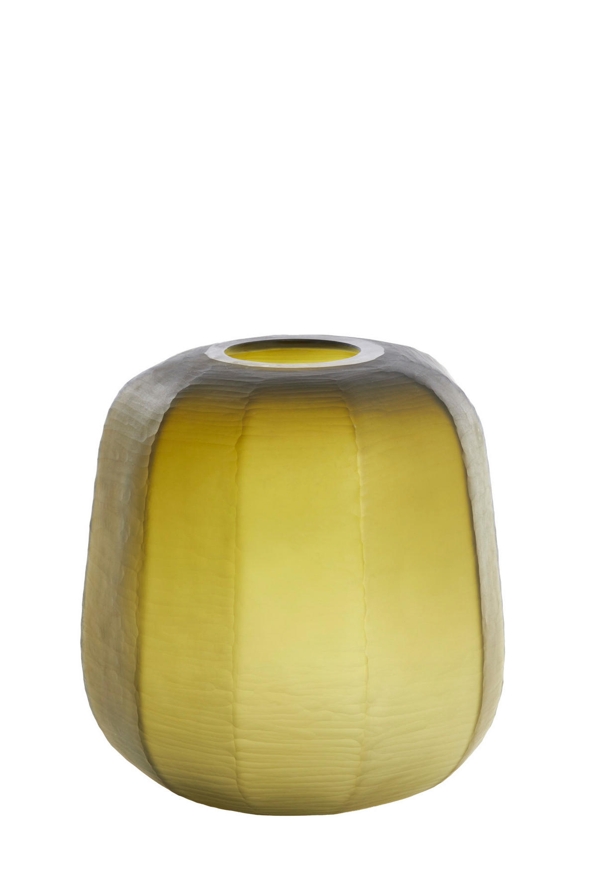 VASE Pacengo Gelb Ø33/32 cm - Gelb, Glas (33/32cm) - Light & Living