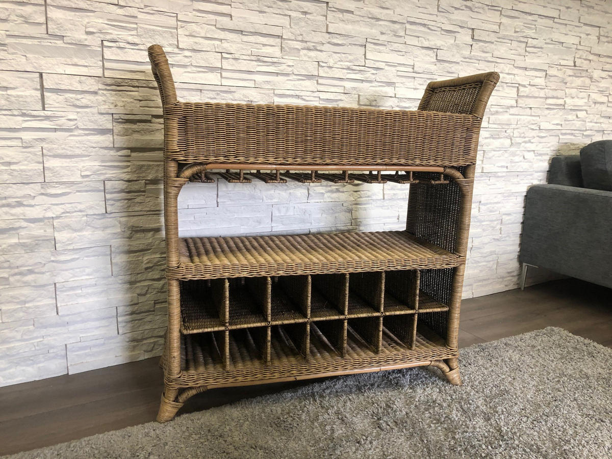 WEINREGAL Faunus - Braun, Holzwerkstoff (56/107/105cm) - Sedex