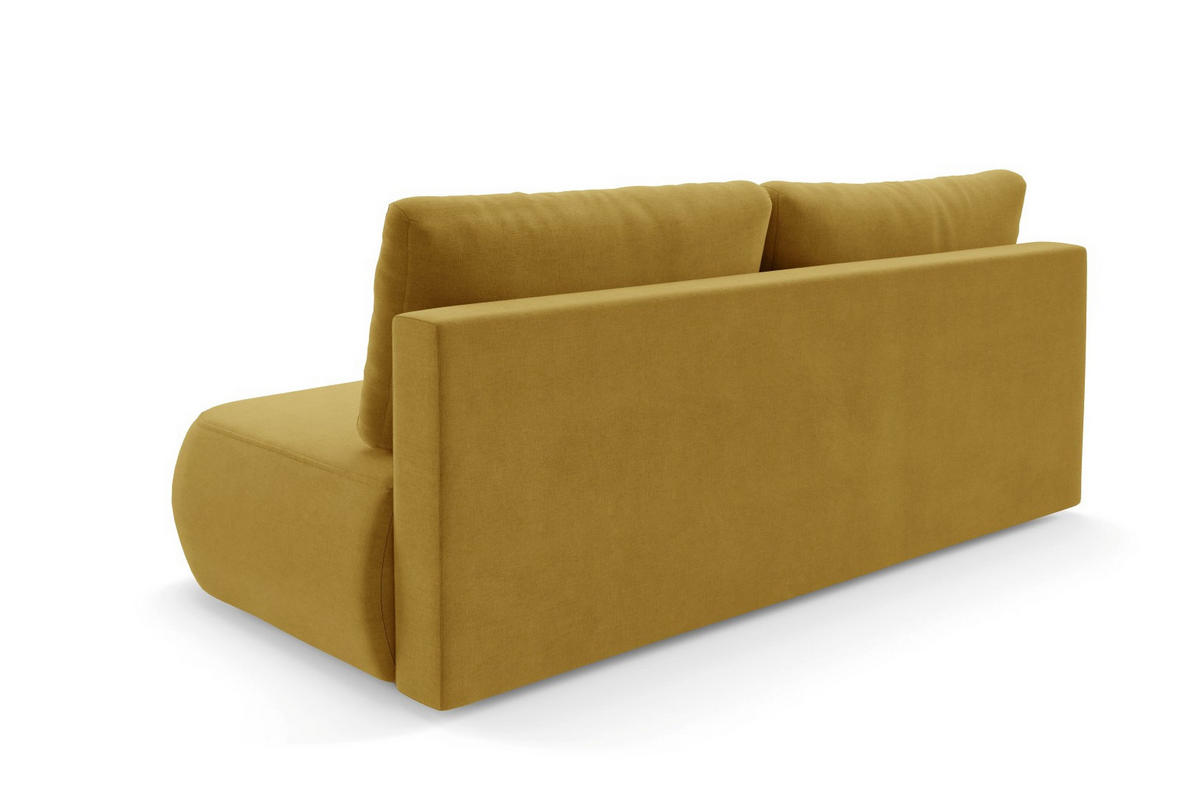 SCHLAFSOFA mit Bettkasten Gelb - Gelb/Schwarz, Holz/Holzwerkstoff (210/82/106cm) - Furnisell