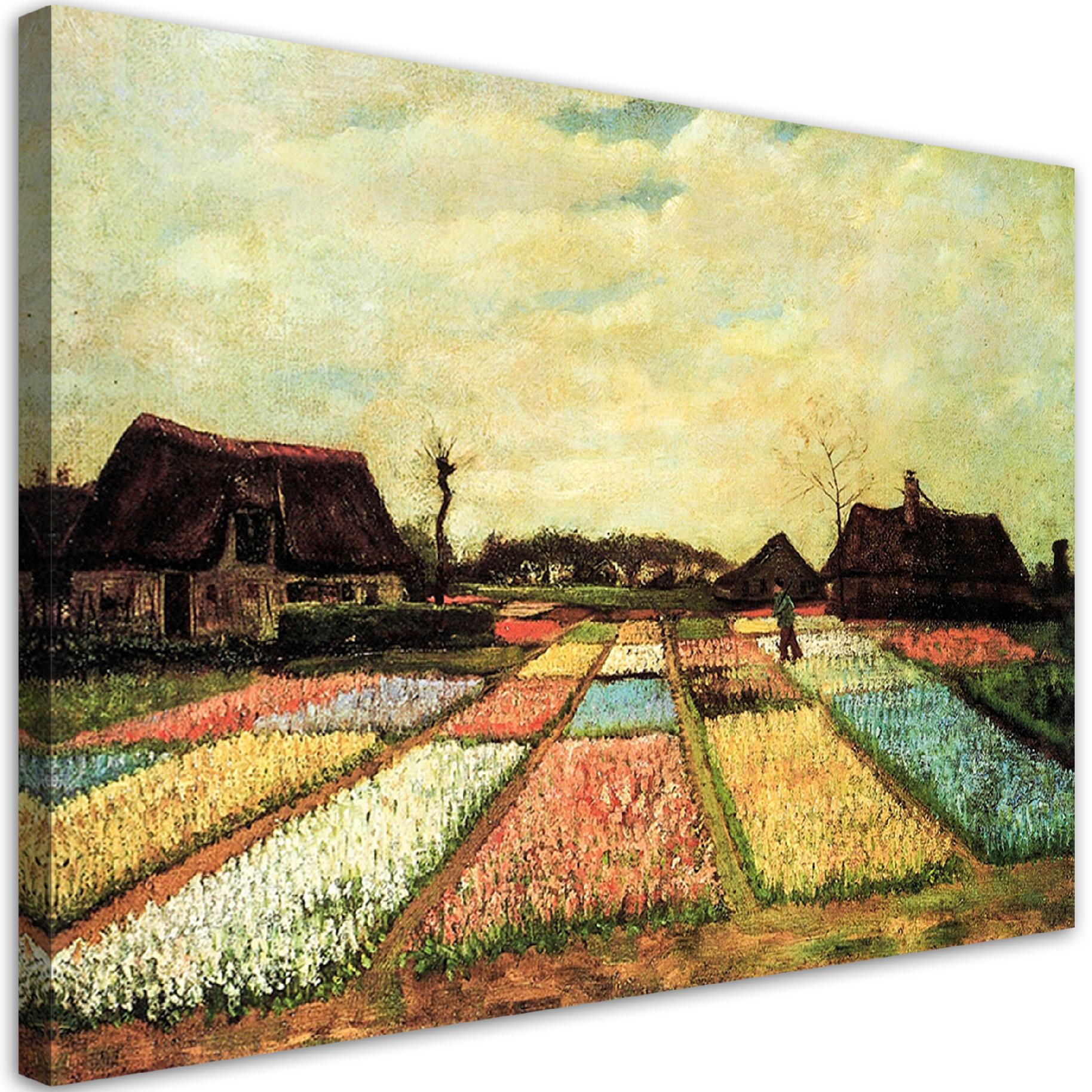 WANDBILD blumenfelder v. van Gogh - Multicolor, Textil (60/40cm) - Feeby