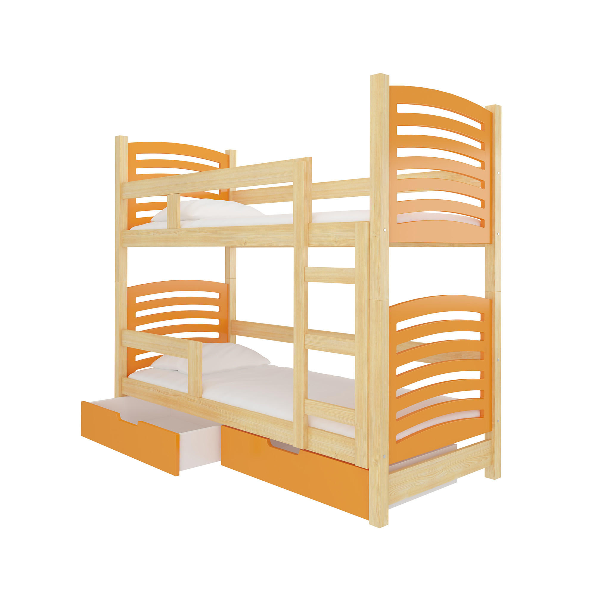 HOCHBETT Osuna Kiefer Natur / orange 81 / 188 / 169cm - Orange/Kieferfarben, Holz/Holzwerkstoff (80/190cm) - Feldmann-Wohnen