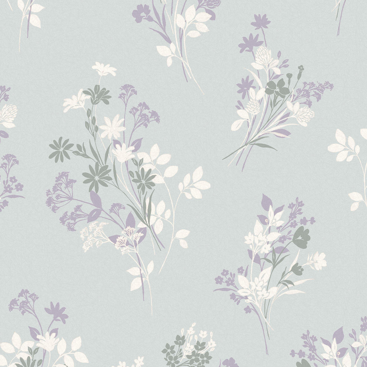VLIESTAPETE Igerna Pale Duck Egg Blue | Blau Grau | Blumen | 10mx52cm - Blau, Papier/Kunststoff (52/1000cm) - Graham & Brown