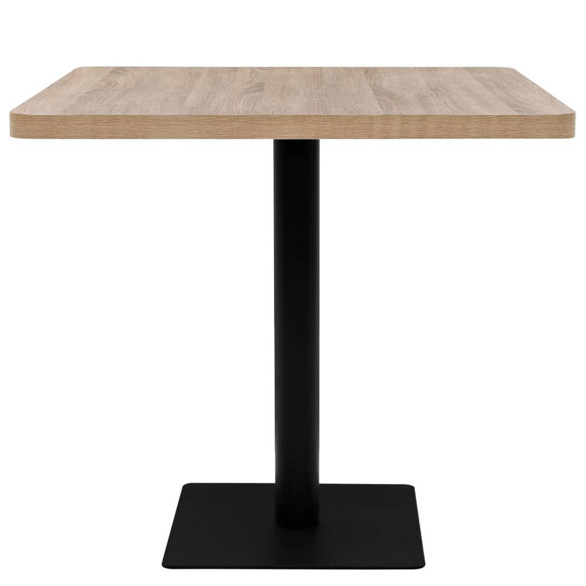 BISTROTISCH Industrial-Stil 80/80/75 cm aus Mdf, Stahl Eichenoptik Quadratisch - Eichefarben, Holzwerkstoff (80/80/75cm) - vidaXL