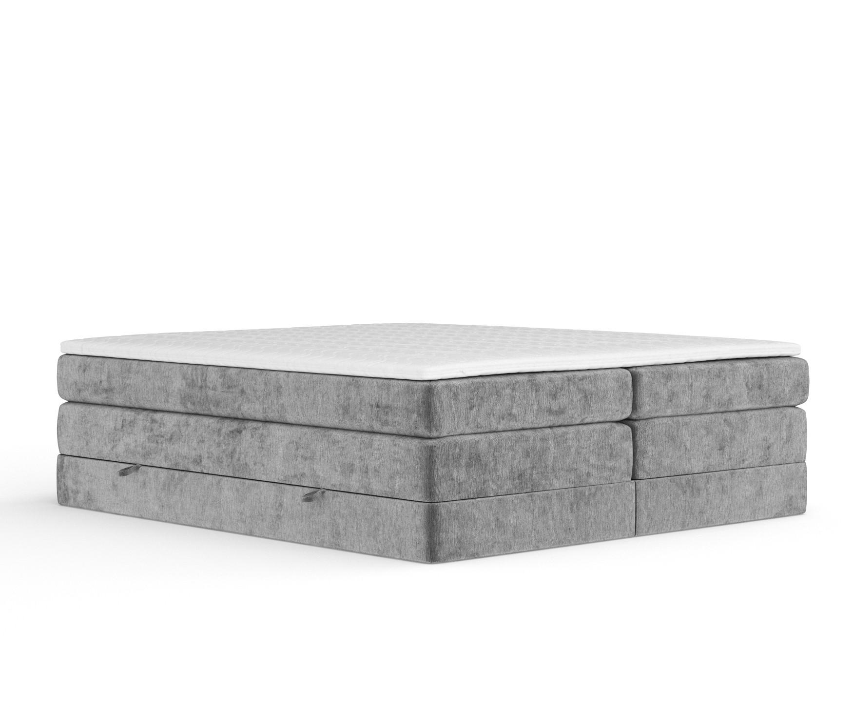 BOXSPRINGBETT Juniper Grau 200/200 cm - Schwarz/Grau, Holz/Holzwerkstoff (200/200cm) - Maison de Reve