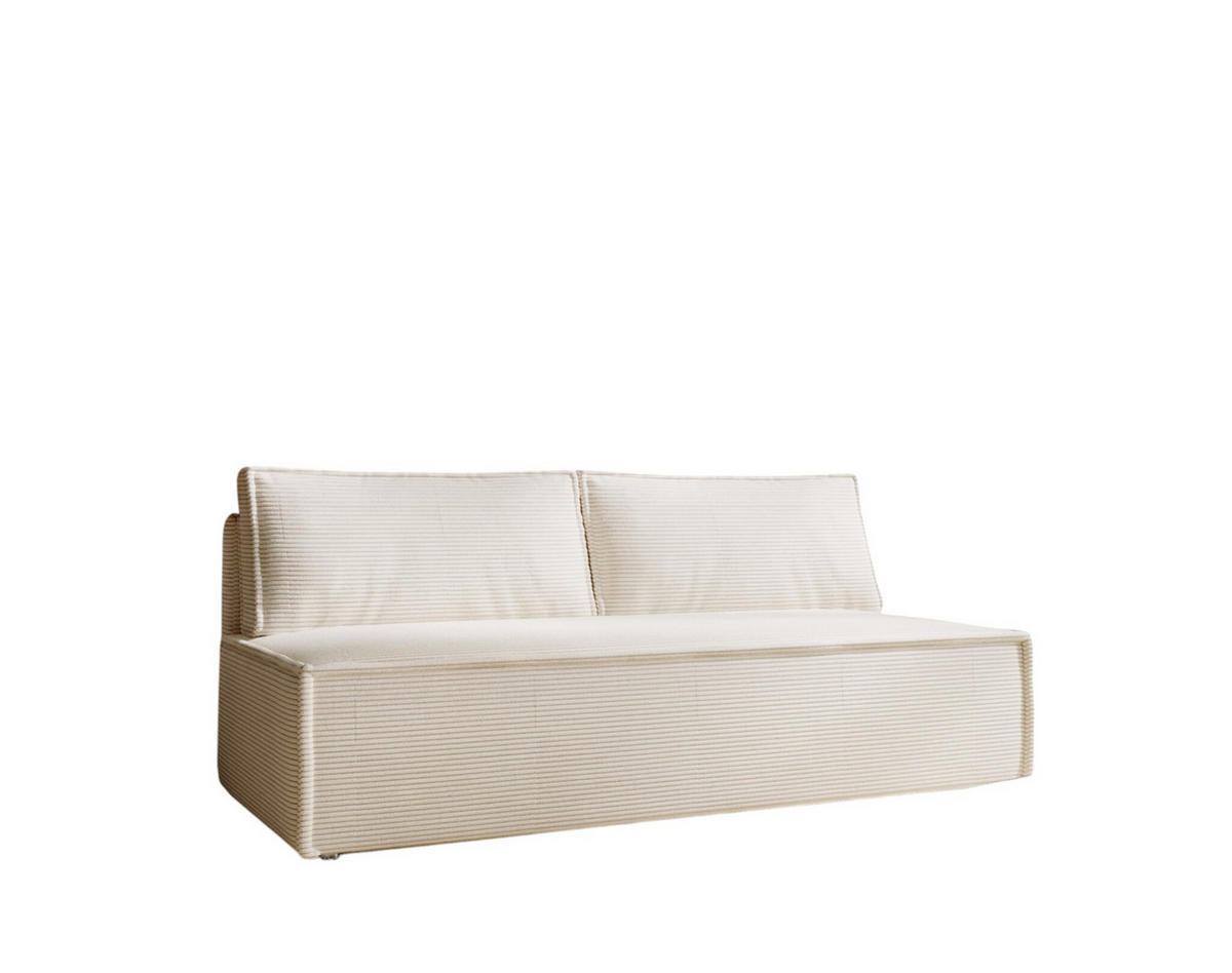 SCHLAFSOFA Amanda In Zoom - Creme, Holzwerkstoff/Textil (200/89/100cm) - Fun Möbel