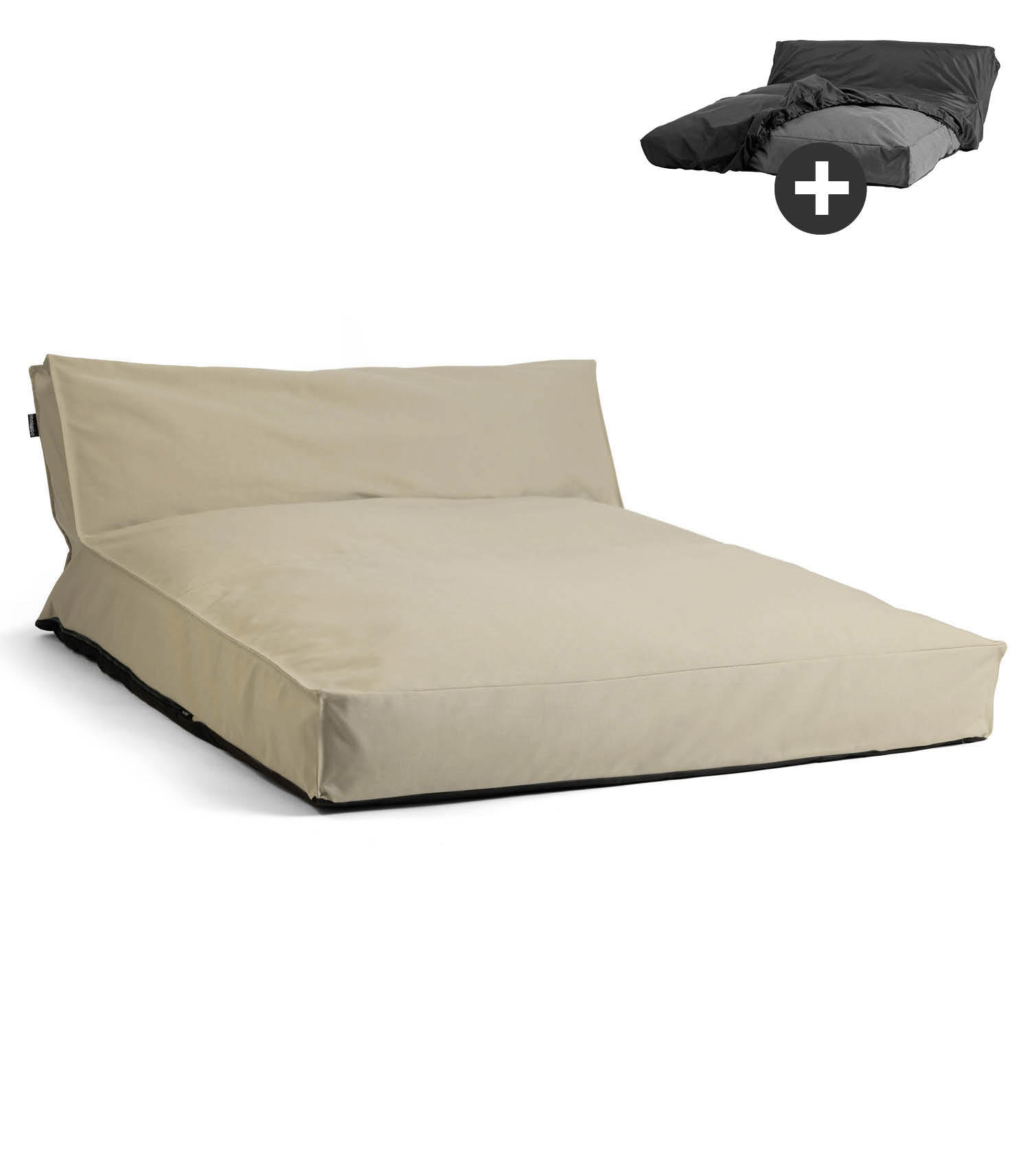 OOUTDOOR LOUNGE Das Daybed - Beige, Textil (130/55/150cm) - Mokebo