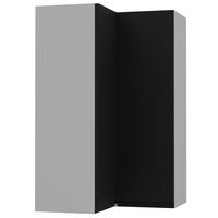 ECKHÄNGESCHRANK Avellino W14/60 Grau / Schwarz Acryl Matt 60 / 60 / 96cm - Schwarz/Grau, Holz/Holzwerkstoff (60/96/60cm) - Feldmann-Wohnen