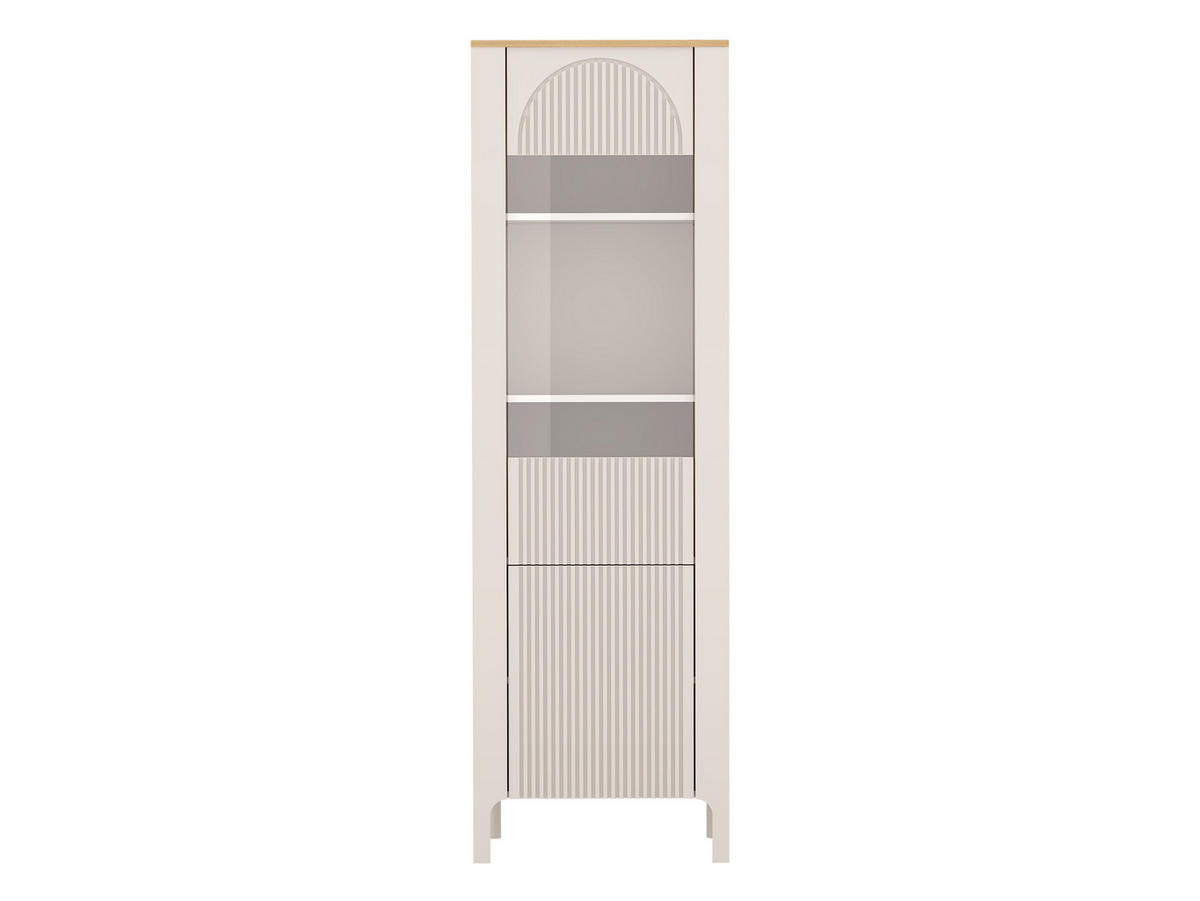 HOCHVITRINE Marbella 04 - Kaschmir, Holzwerkstoff (60/198/41cm) - MIRJAN24