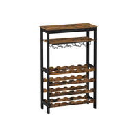 WEINREGAL - Braun, Holz (30/100/66cm) - Hansiro